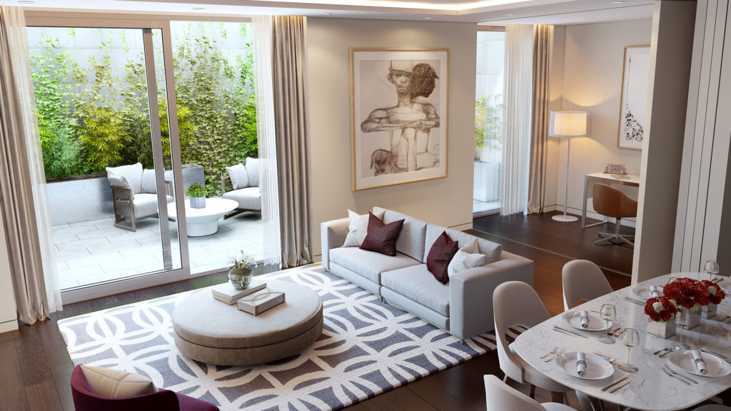 Outlet Residential London luxury house with courtyard garden